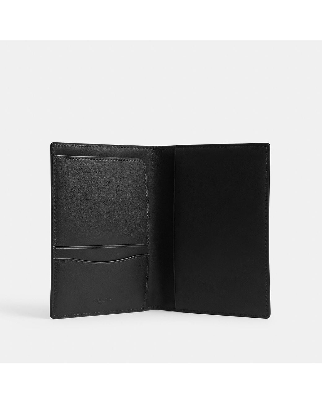 COACH Black Passport Case for men