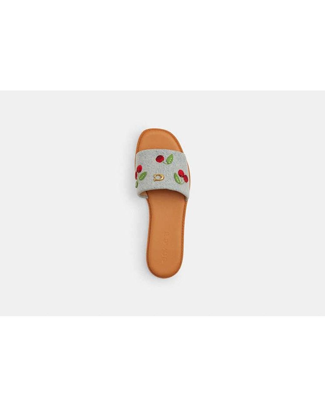 COACH Black Holly Sandal With Cherries