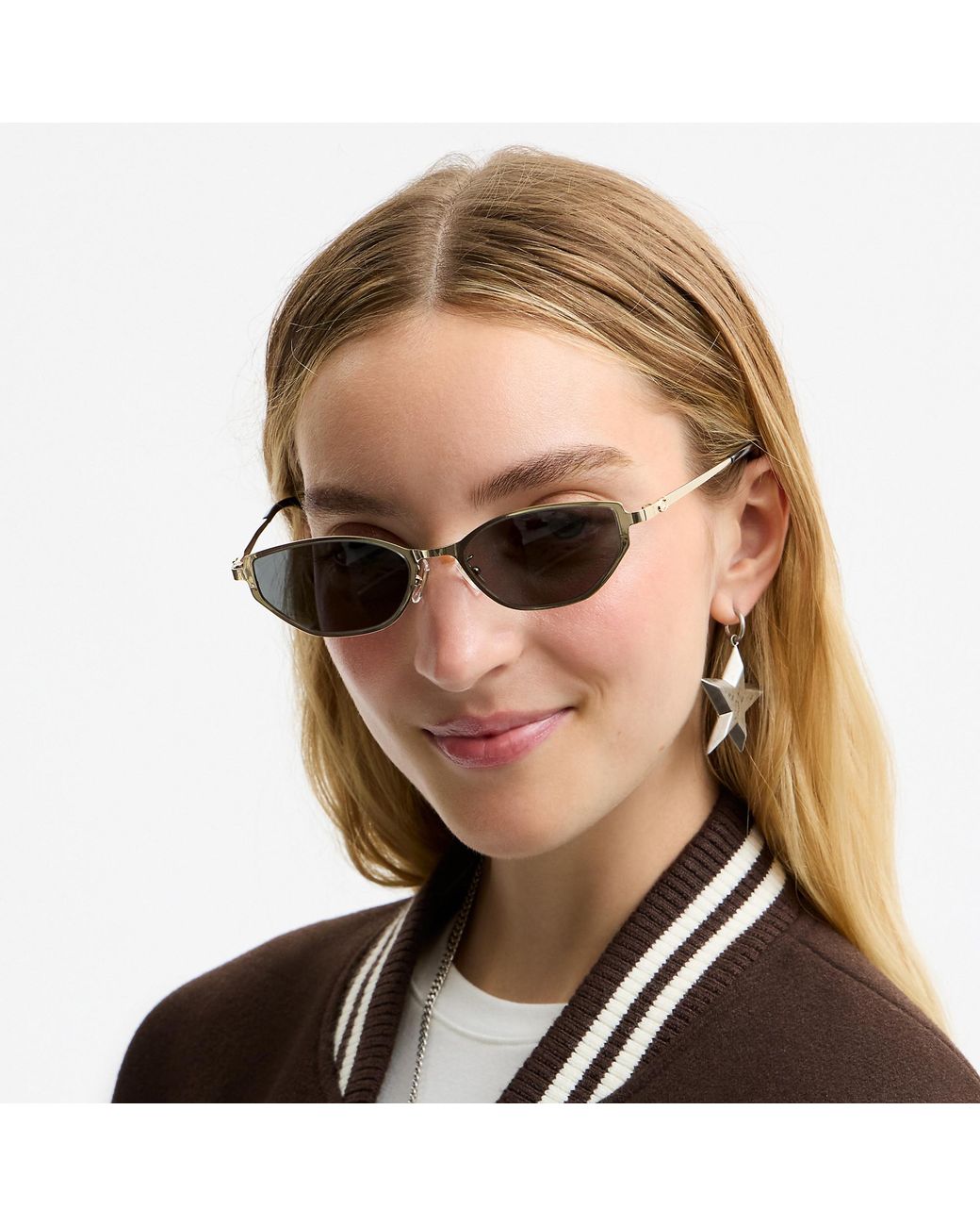 COACH Multicolor C Hardware Cat Eye Sunglasses