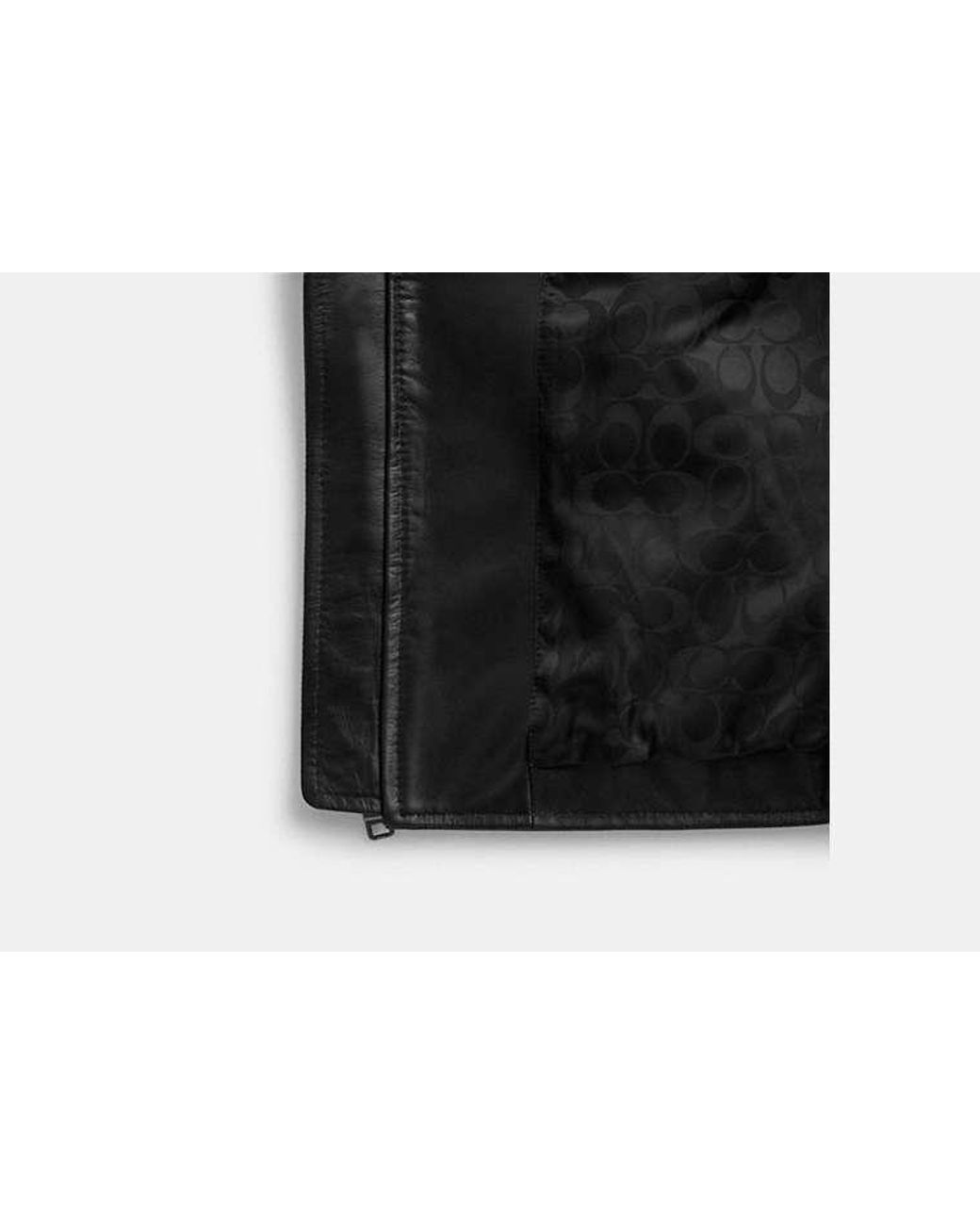 COACH Black Leather Racer for men