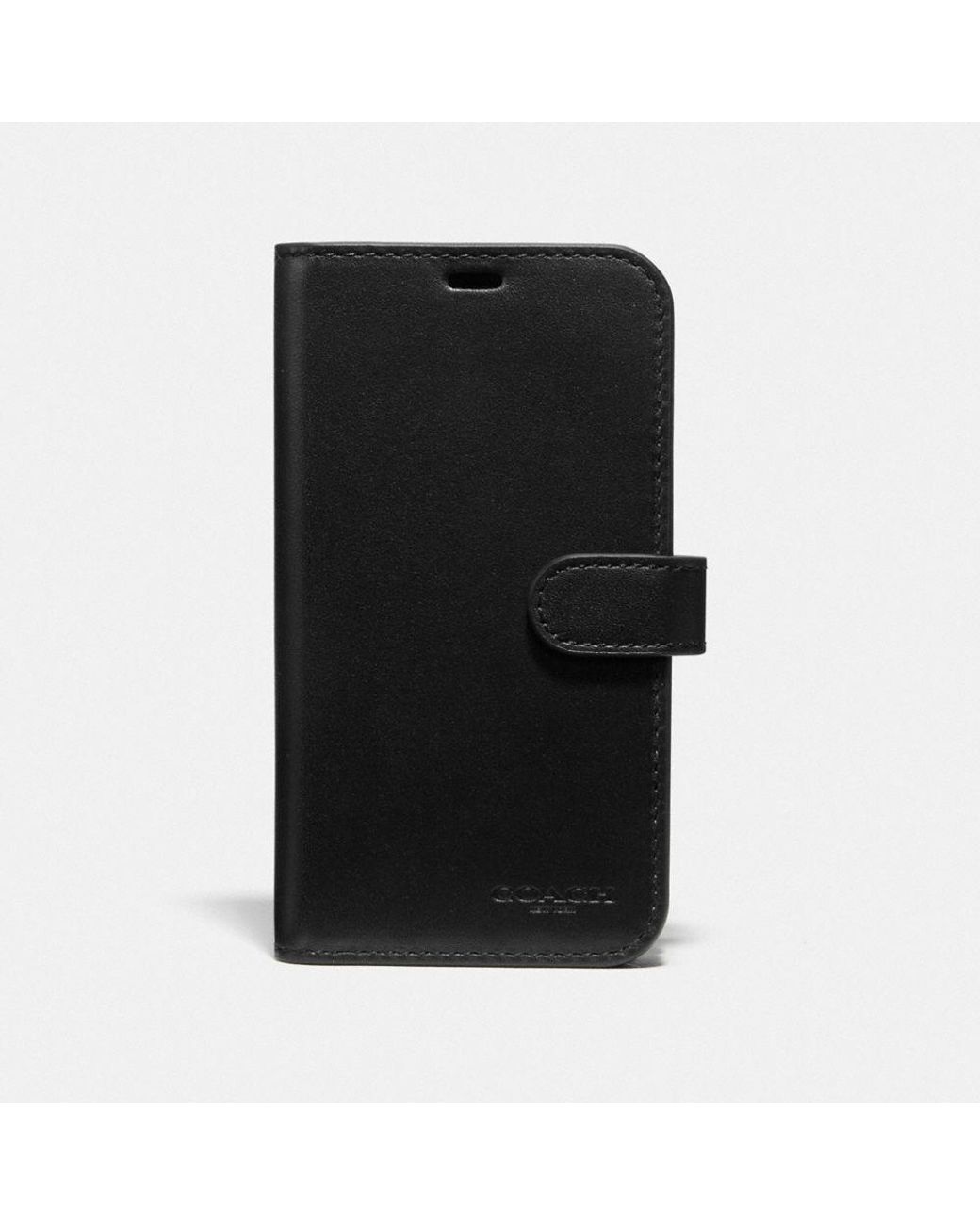 COACH Leather Iphone 11 Pro Folio in Black Lyst
