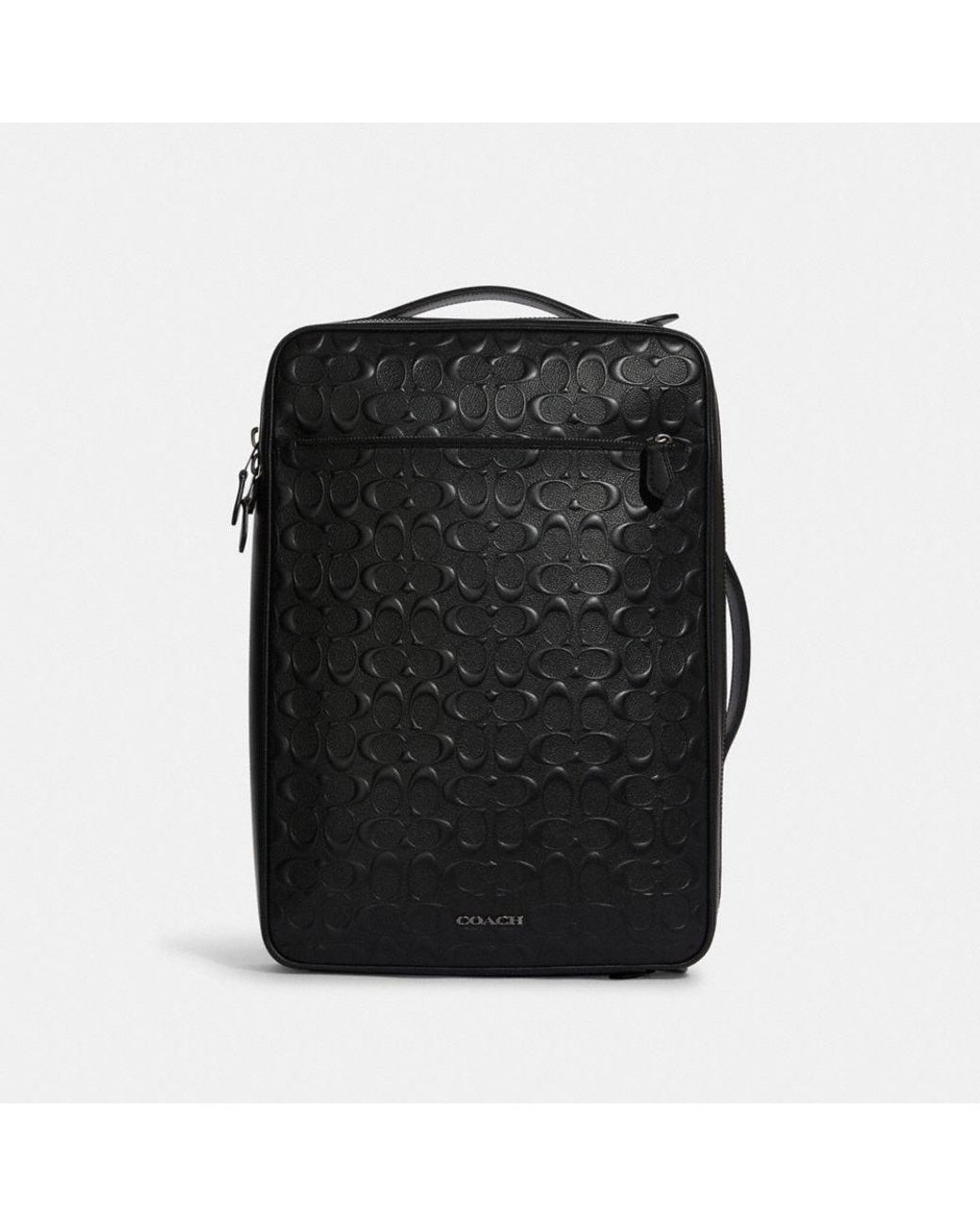 COACH Graham wandelbarer Rucksack aus Signature Leder in Schwarz für