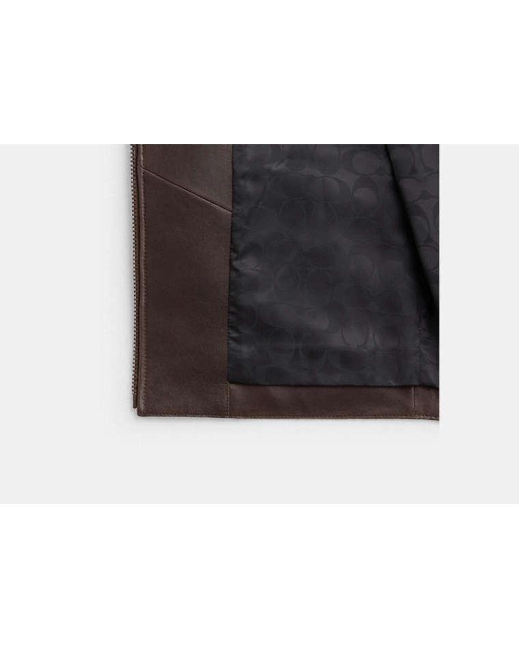 COACH Black Shrunken Leather Jacket