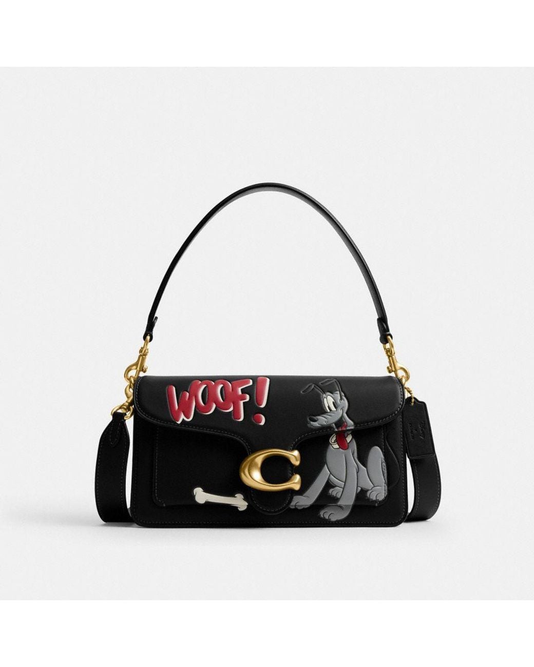 COACH Disney X Tabby Shoulder Bag 26 With Pluto in Black | Lyst