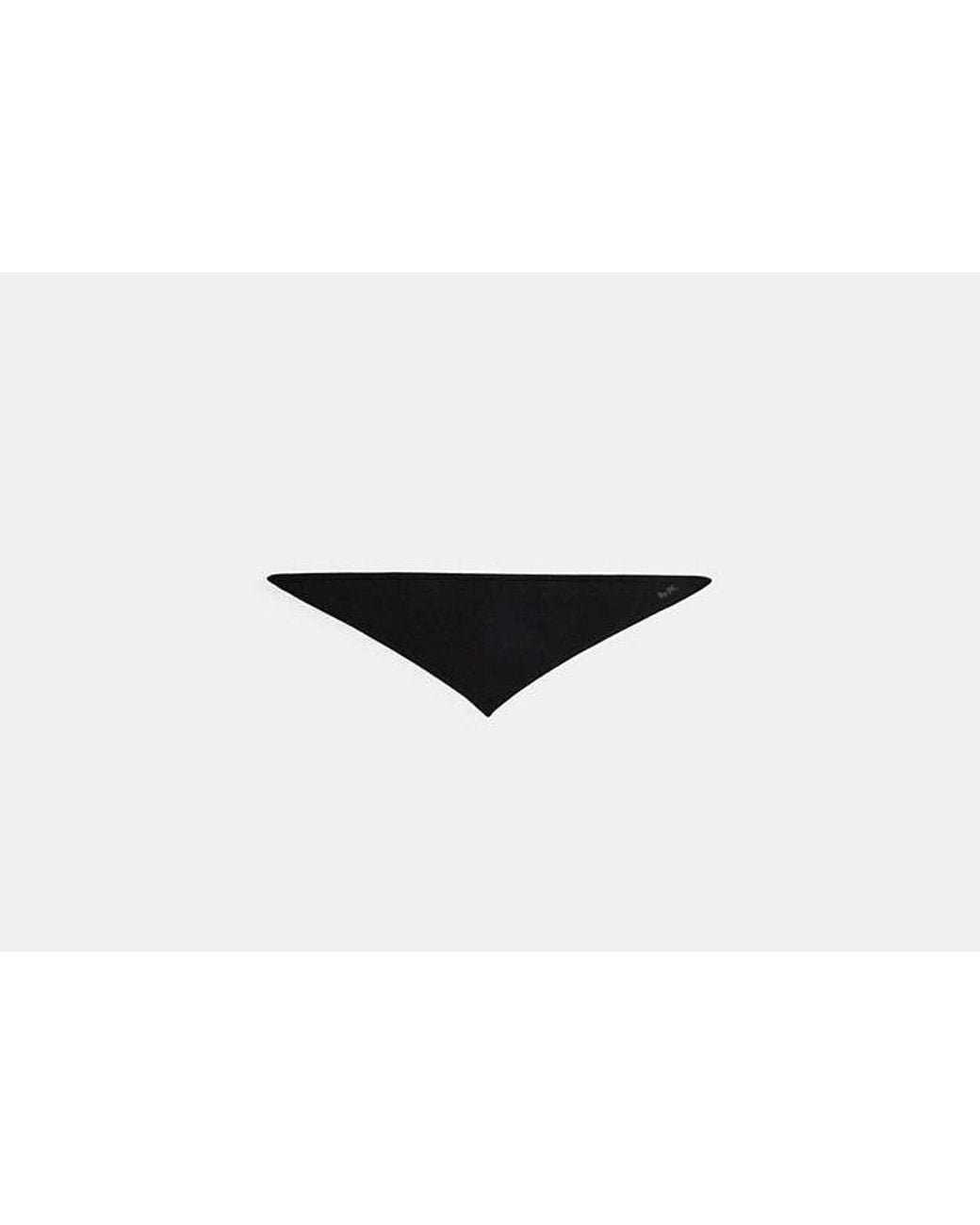 Bufanda Triangular De Punto En COACH de color Black