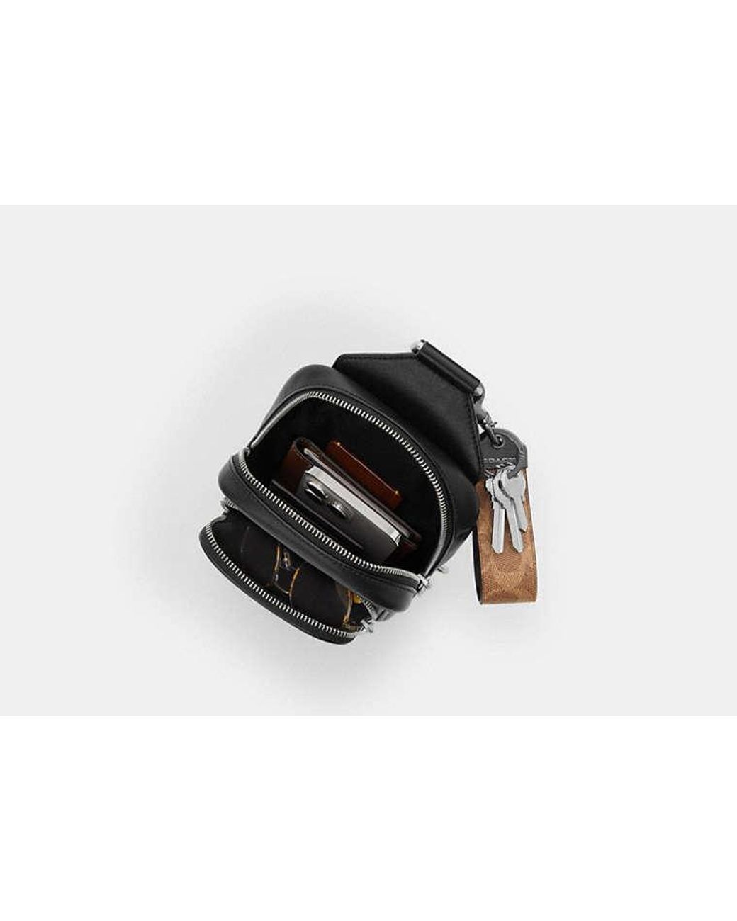 COACH Black Racer Sling Pack for men