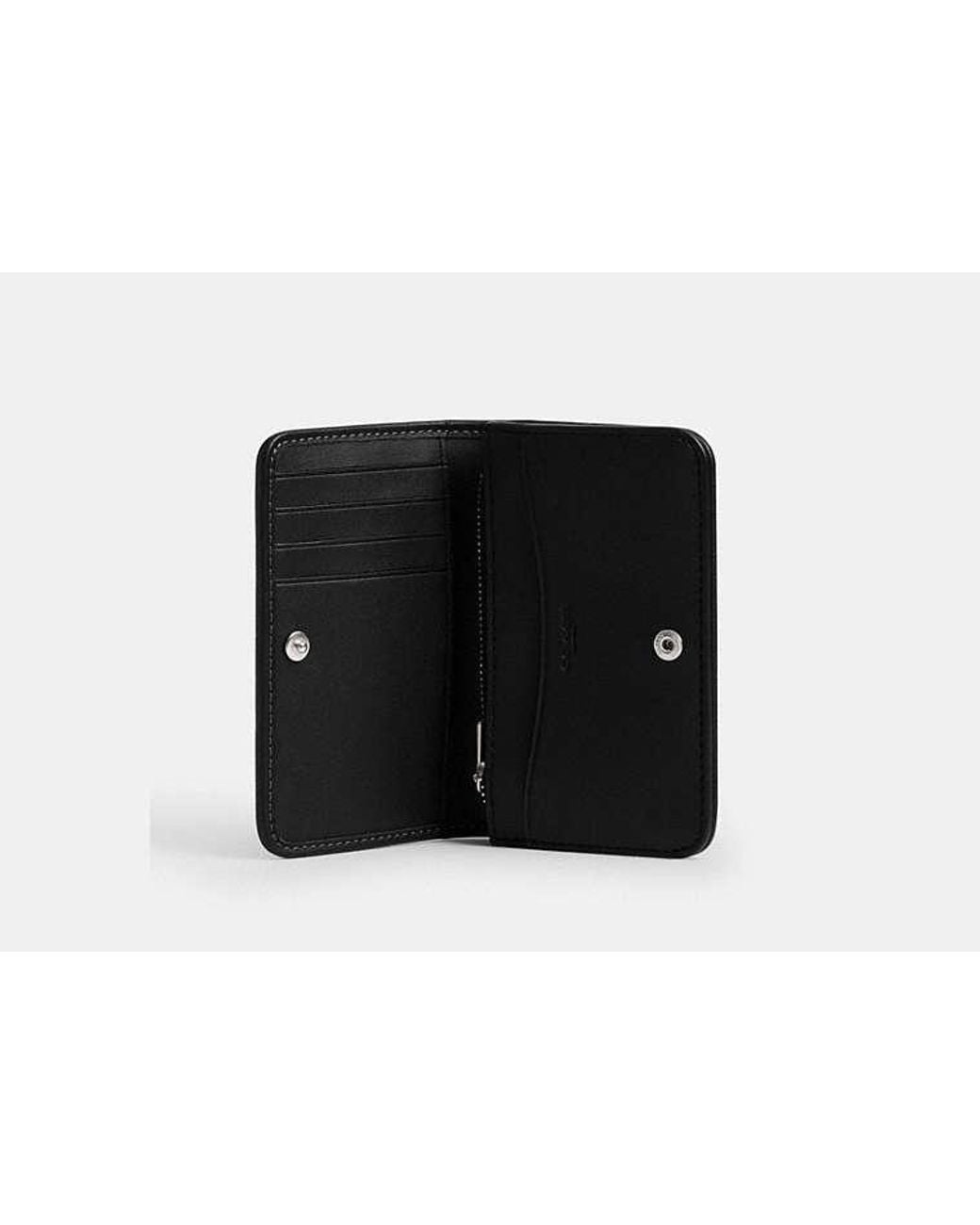 COACH Black Essential Slim Card Case With Crystal Signature