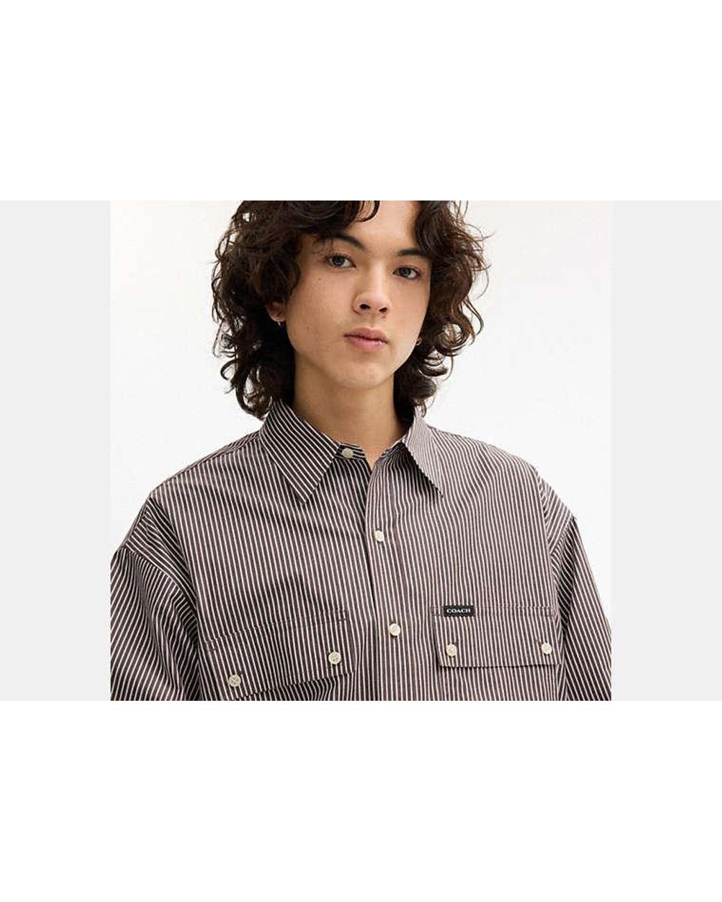 COACH Black Long Sleeve Button Up Shirt for men