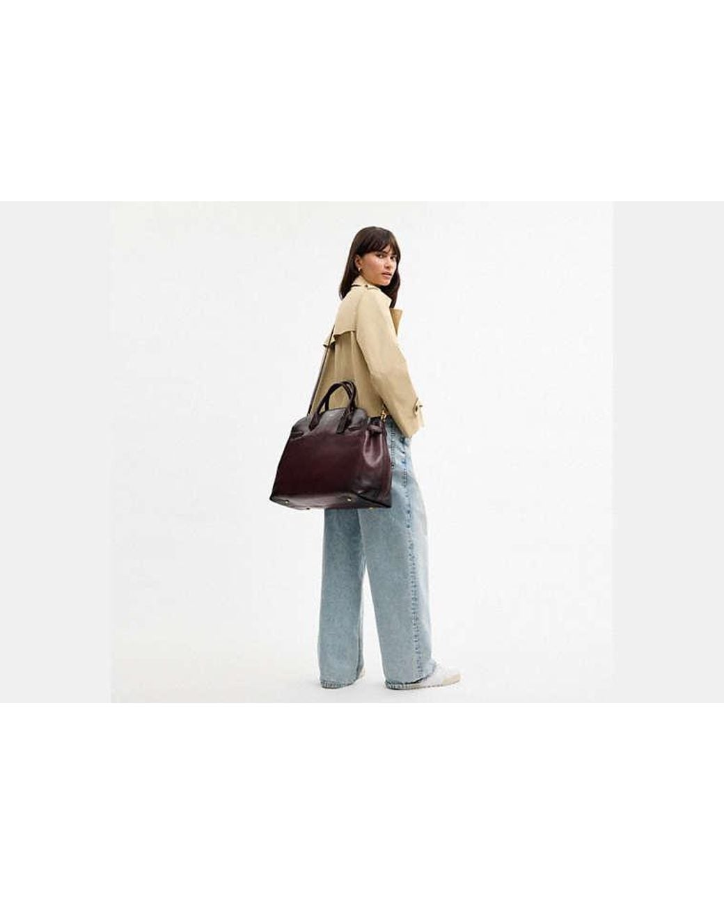 COACH Brown Soft Empire Carryall Bag 48