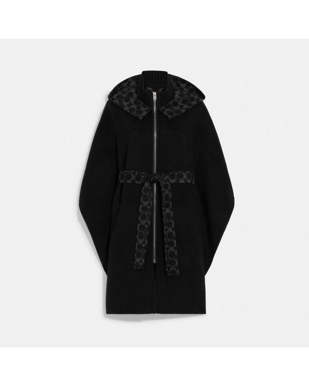 COACH Classic Double Face Cape in Black Lyst Canada