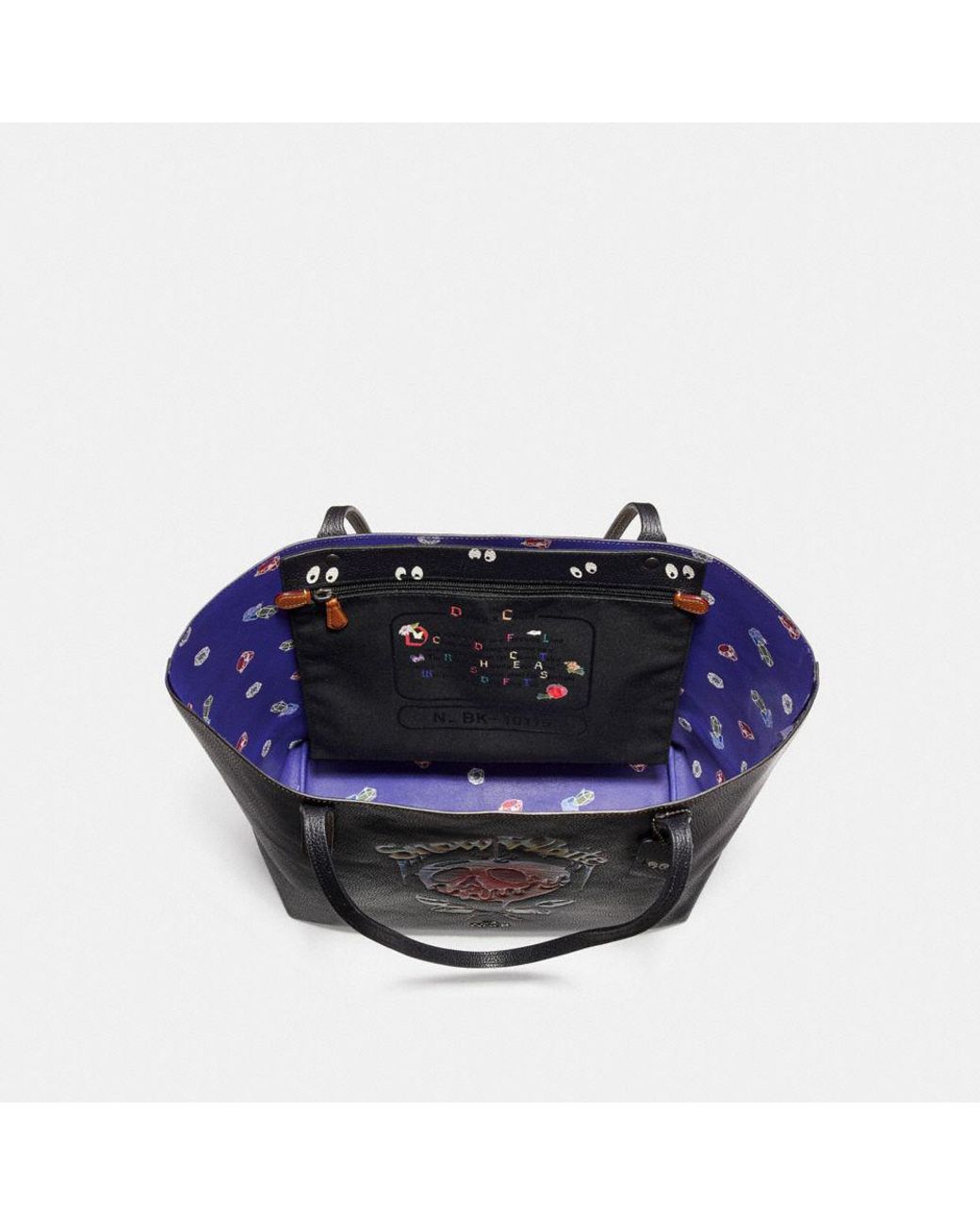 COACH Disney X Market Tote With Poison Apple Graphic in Black