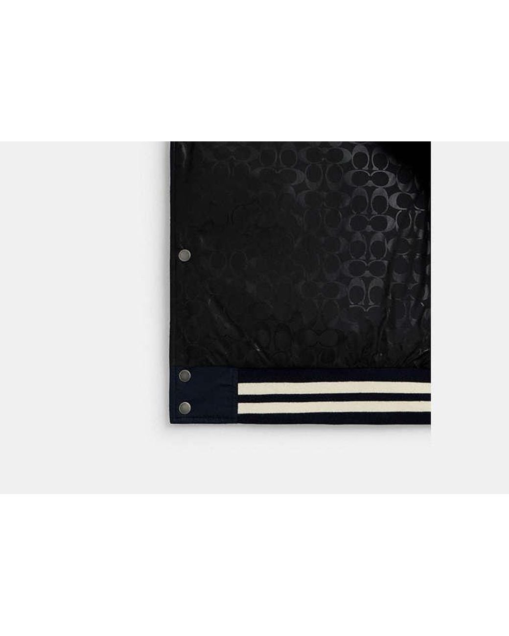 COACH Blue Down Varsity Jacket In Recycled Polyester for men