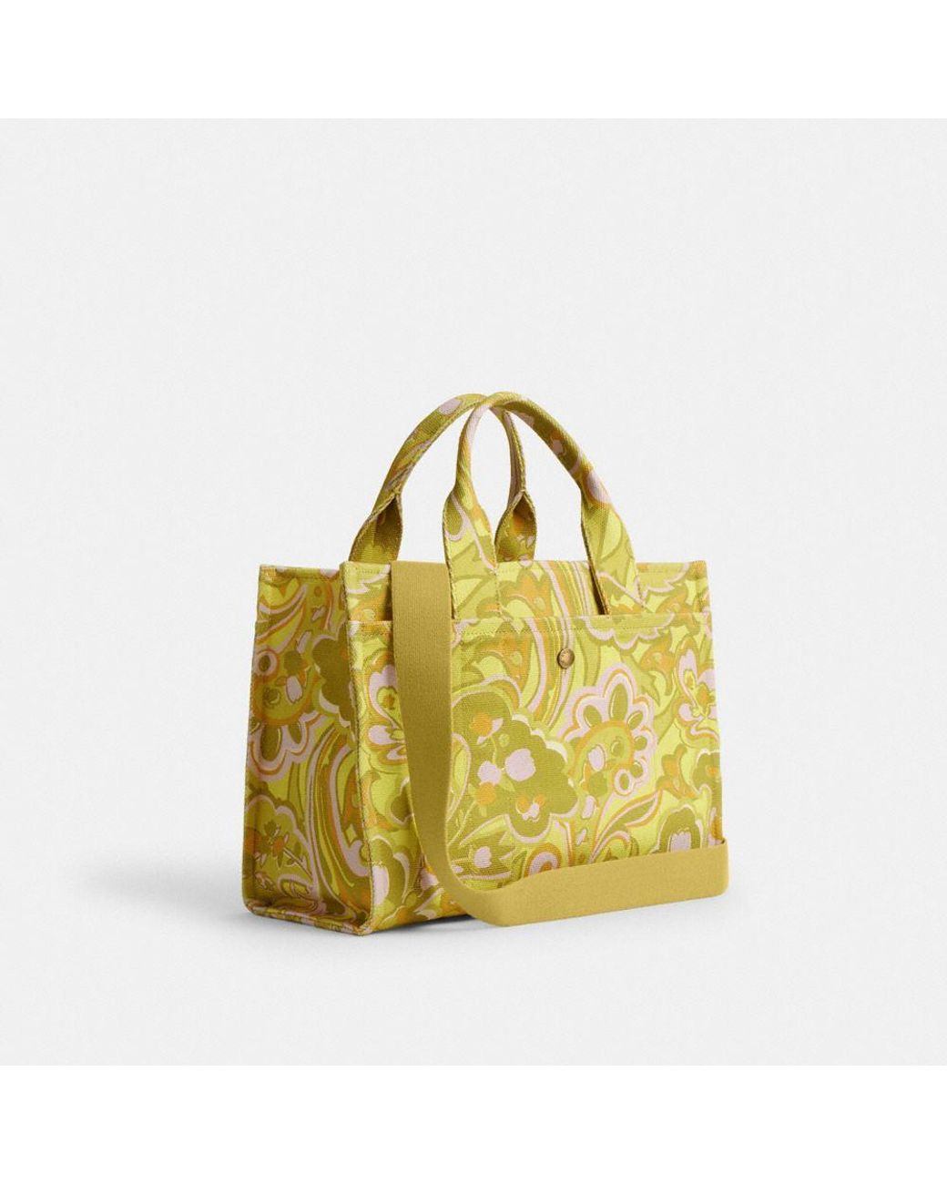 COACH Cargo Tote Bag With Paisley Print in Yellow | Lyst