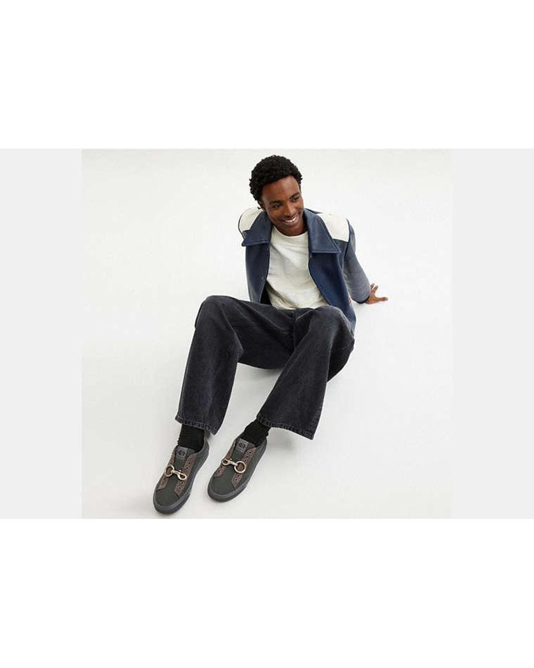 COACH Black Skate Sneaker With Hardware for men