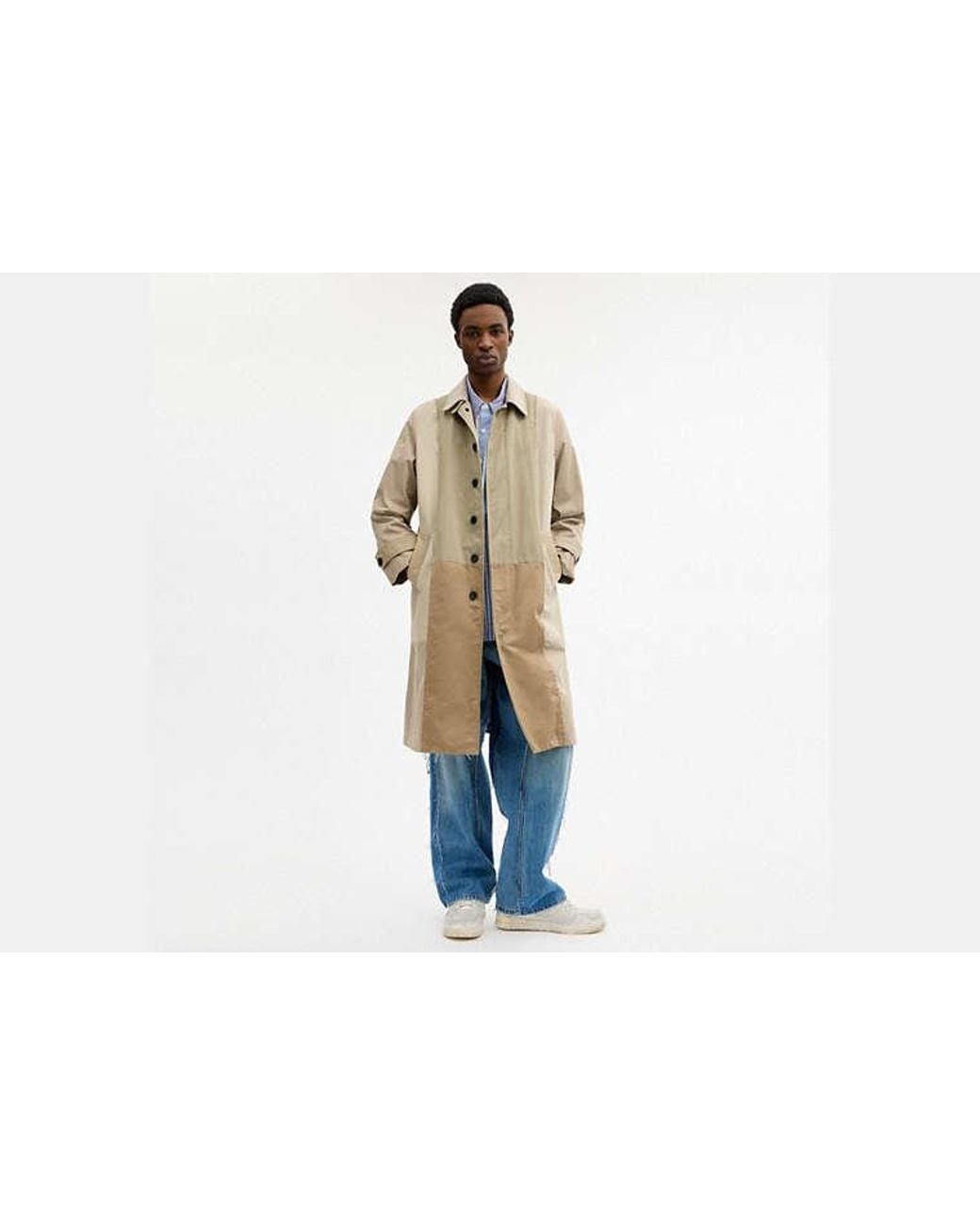 COACH Natural Repurposed Cotton Trench Coat