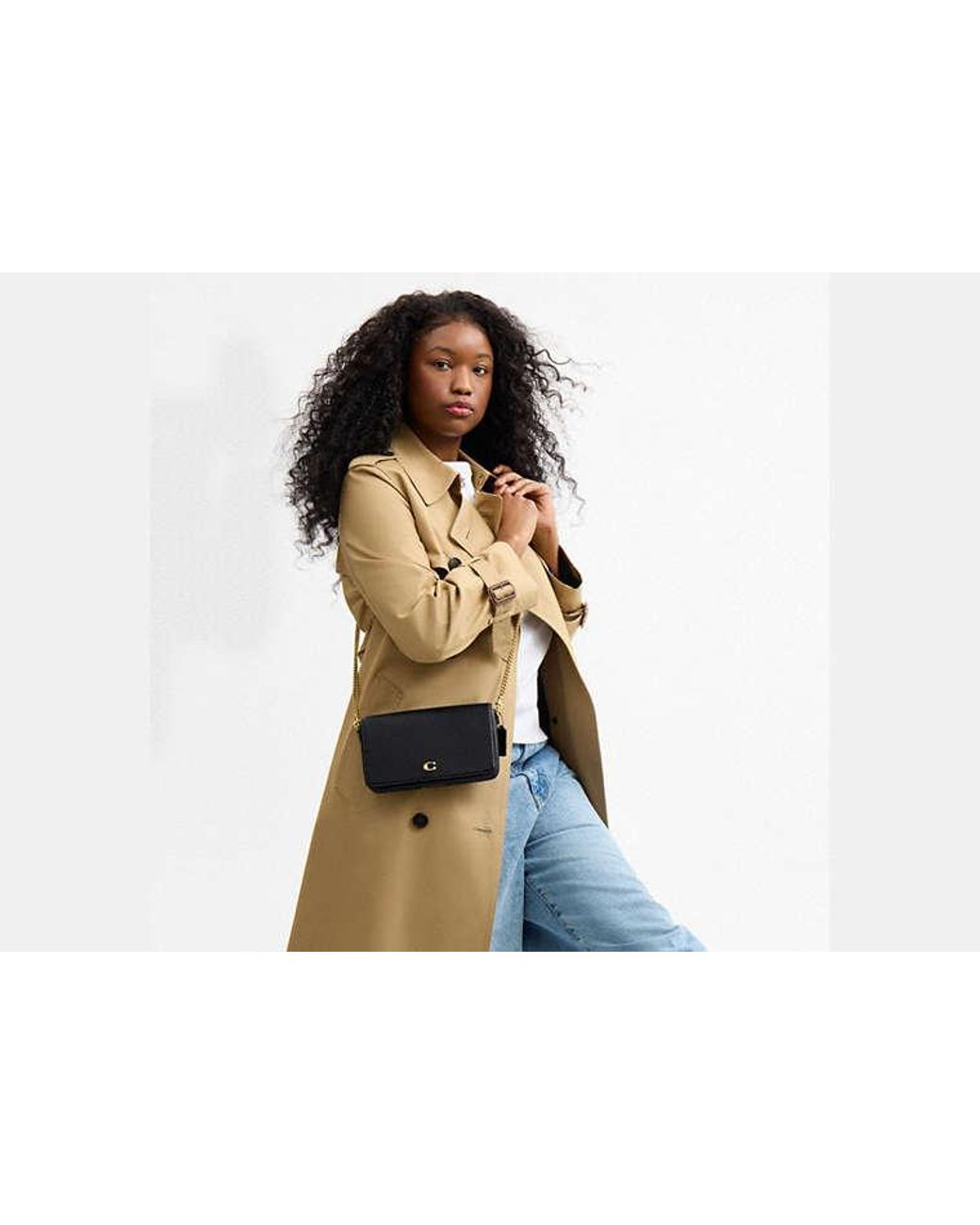 COACH Black Mila Crossbody Bag With Signature Canvas