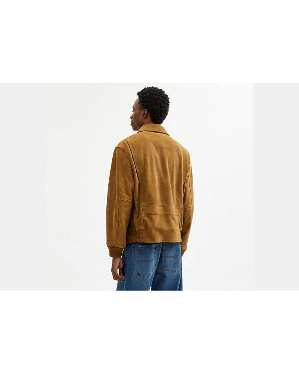 COACH Brown Suede Bomber for men