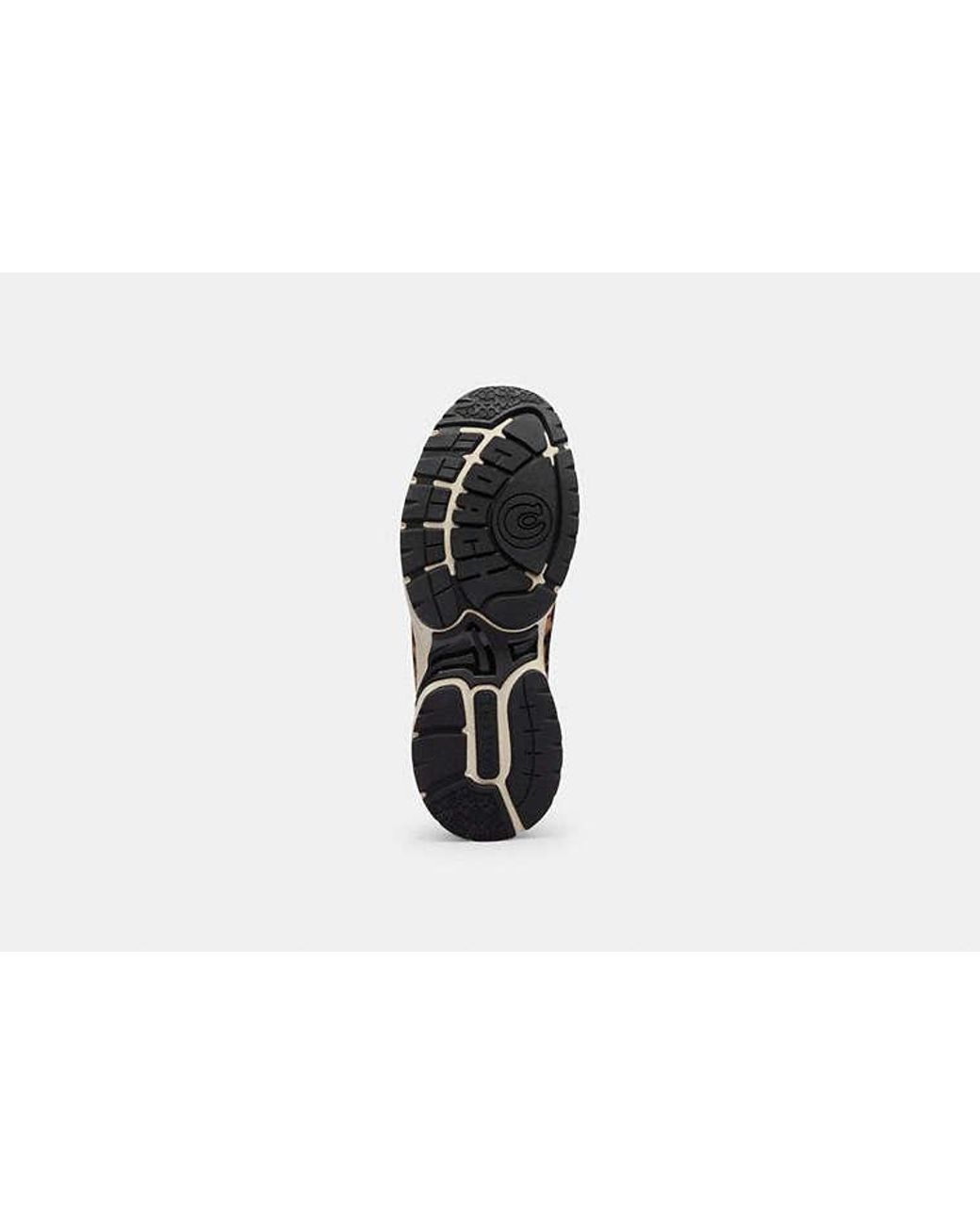 COACH Black Sport Sneaker With Leopard Print