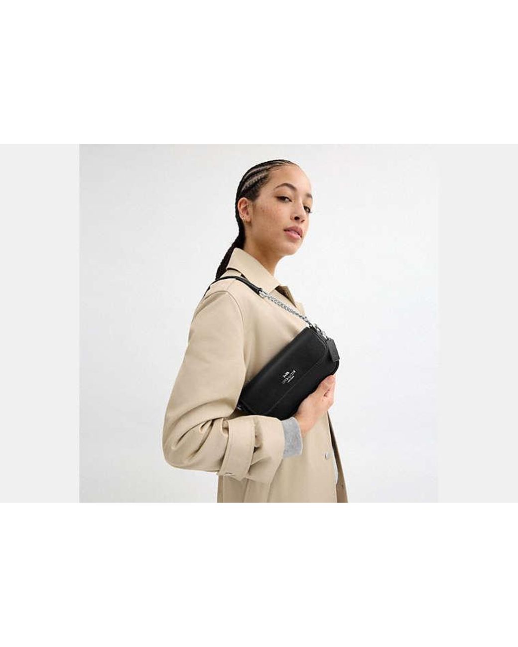 COACH Black Hailey Flap Bag