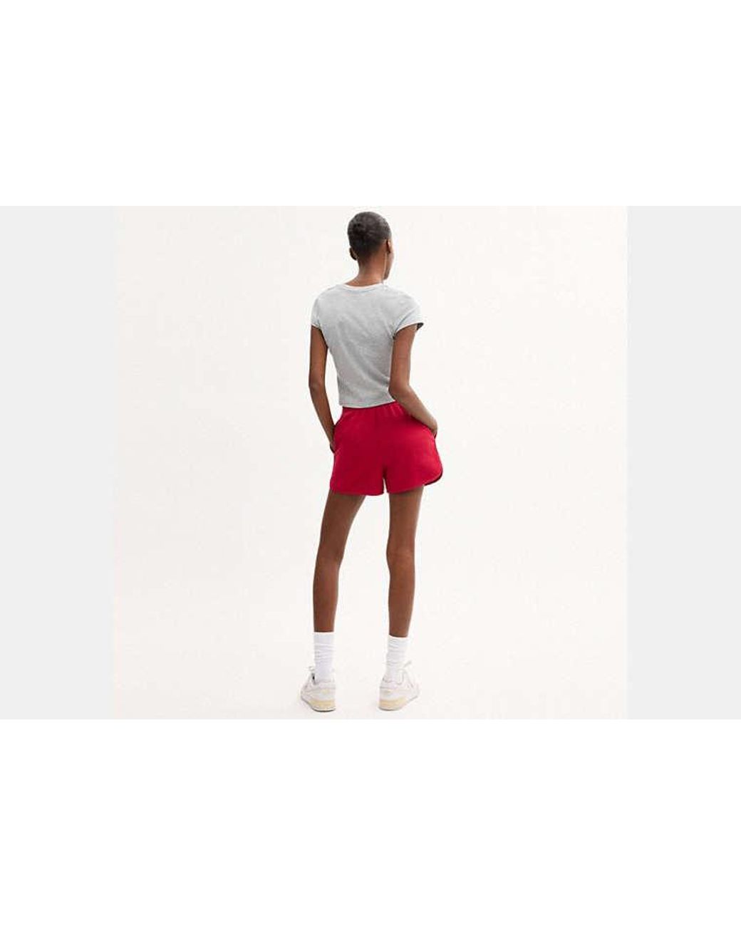 COACH Red Terry Sport Shorts