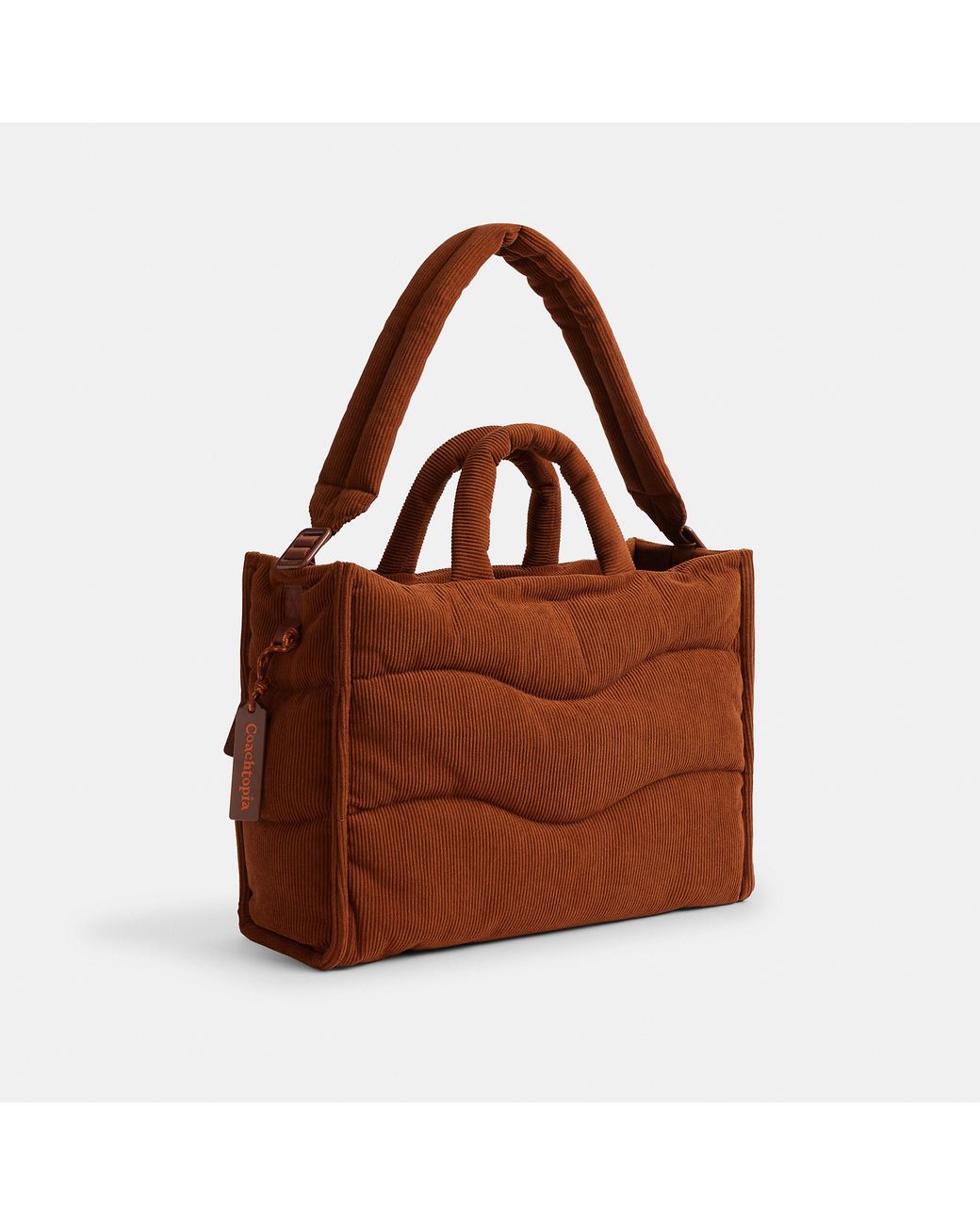 Coachtopia Loop Tote With Wavy Quilting in Brown | Lyst