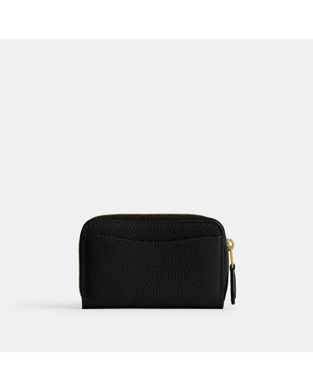 COACH Black Essential Small Zip Around Card Case