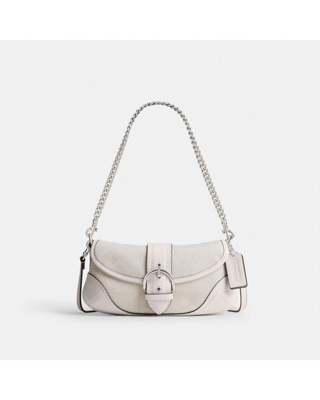 COACH Soho Bag 25 In Signature Jacquard in White | Lyst