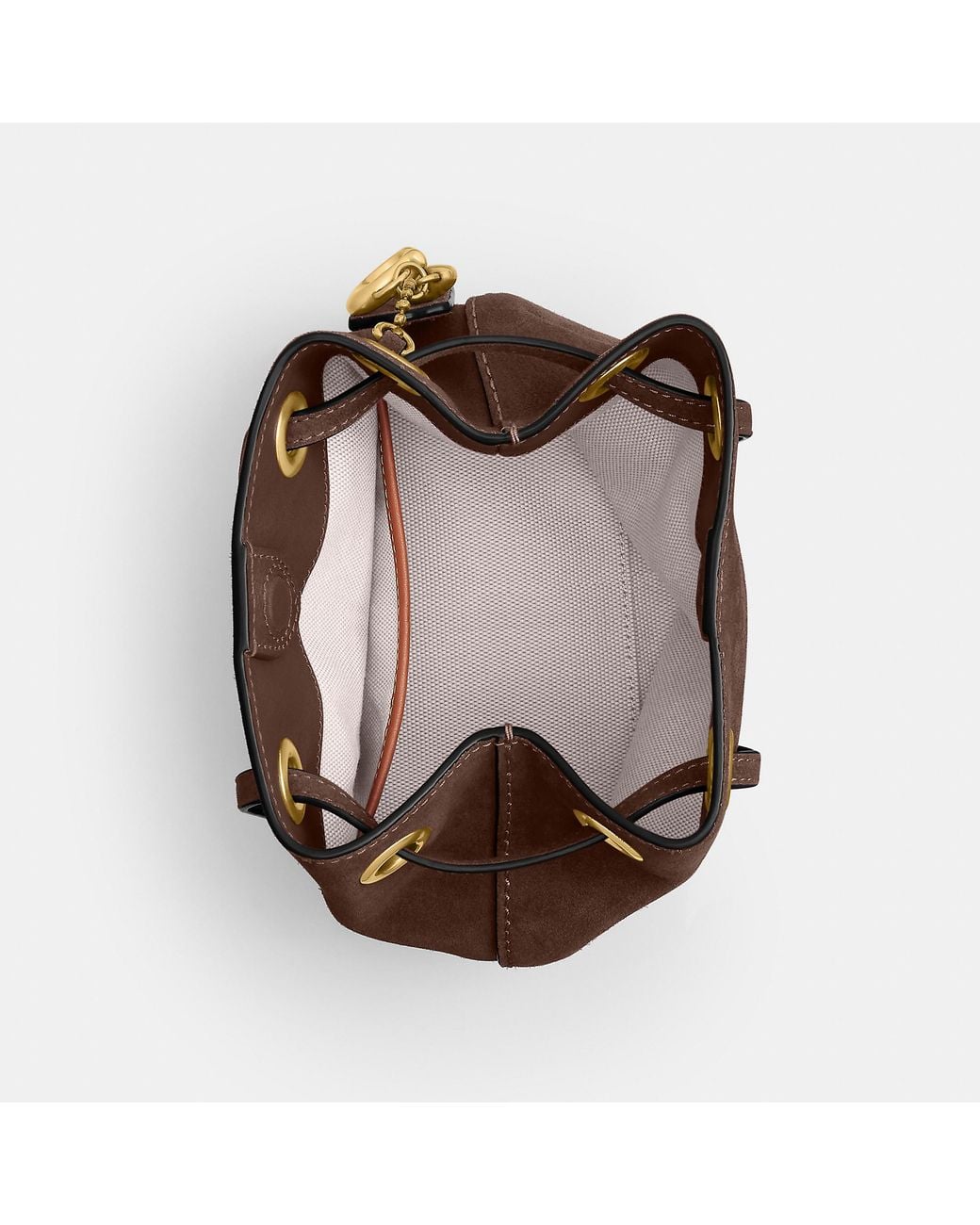 COACH Brown Jade Drawstring Bag