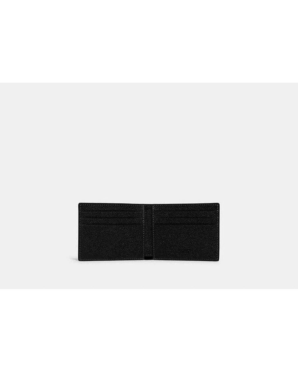 COACH Black Slim Billfold Wallet for men