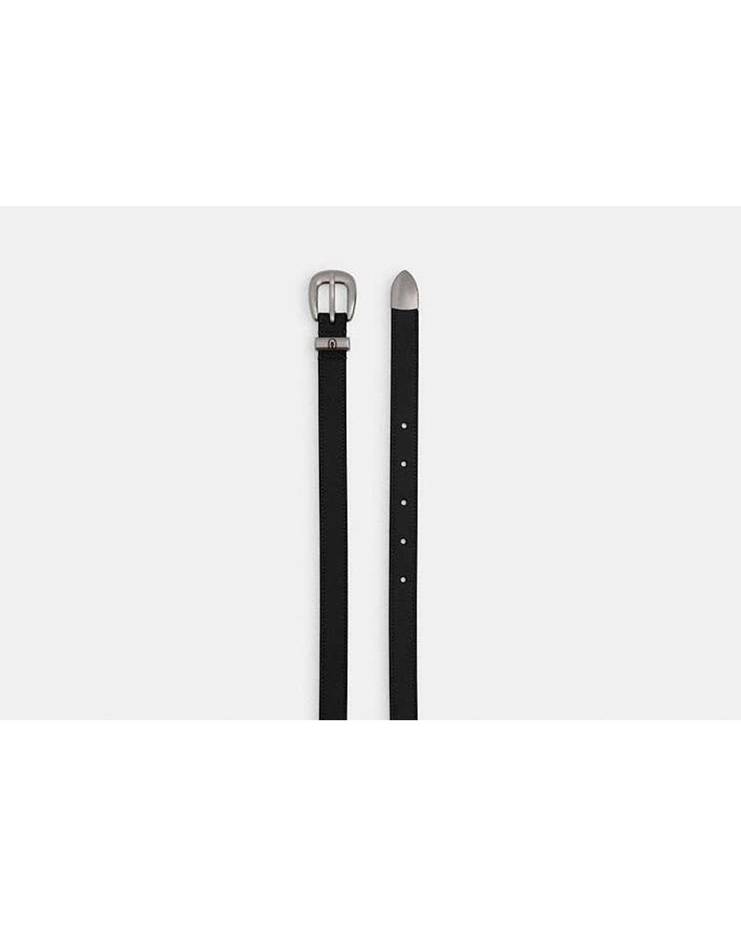 COACH Black C Harness Buckle Belt, 18Mm