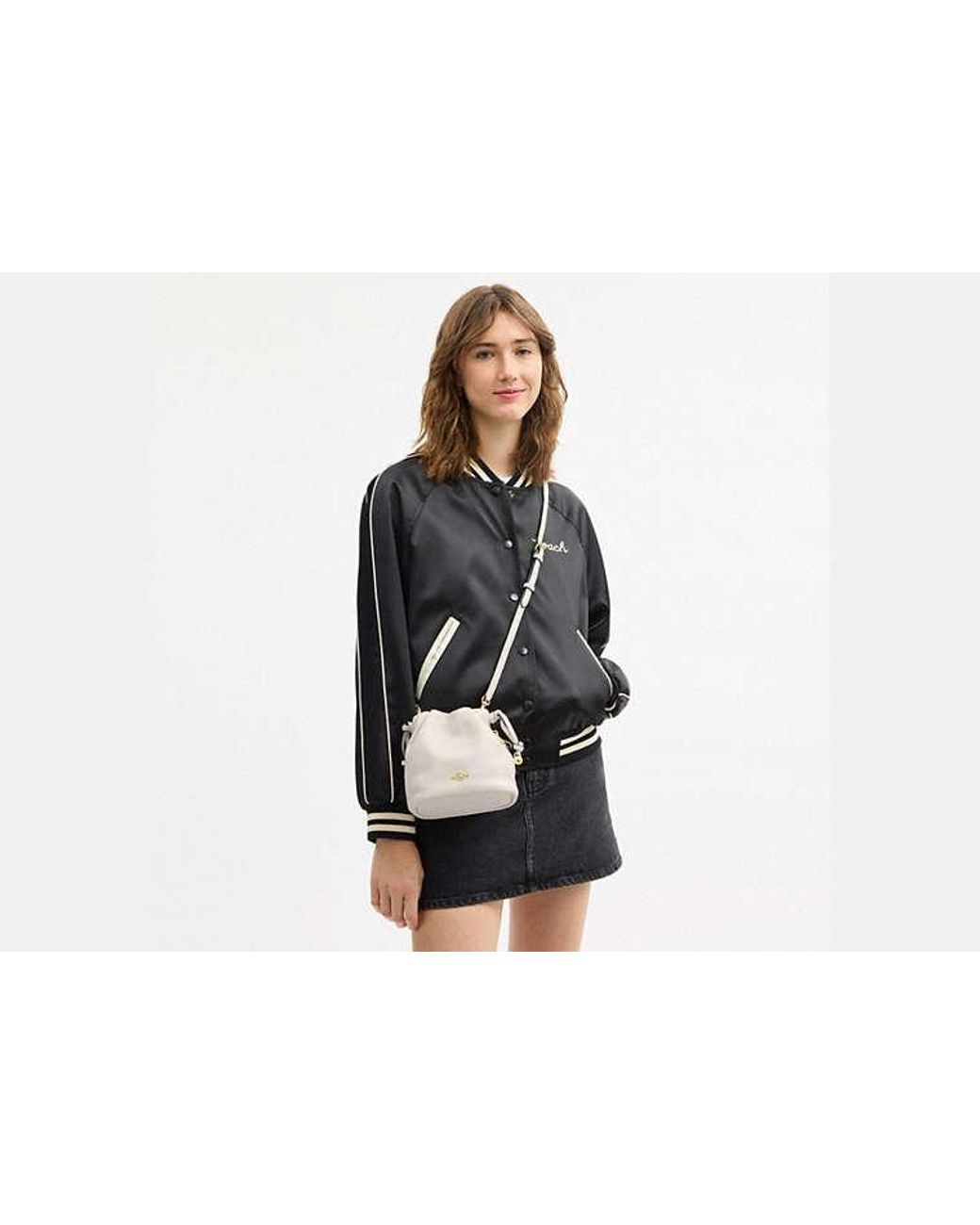 COACH Black Faye Mini Drawstring Bag