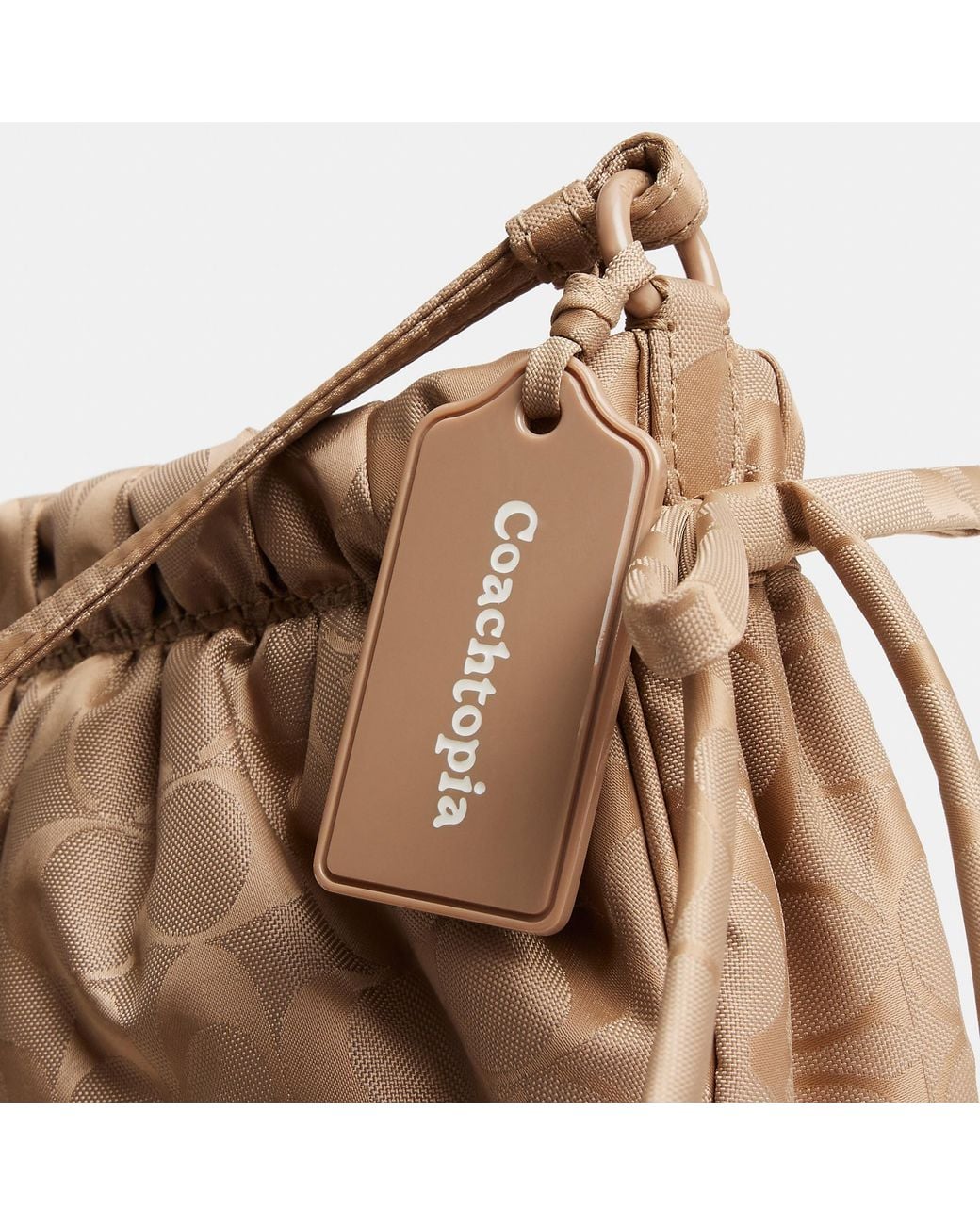 Coachtopia Natural Loop Ruched Small Shoulder Bag