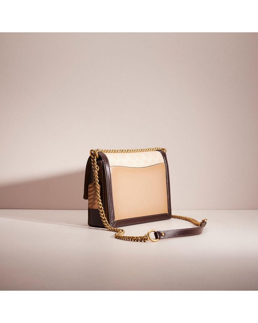 COACH Restored Hutton Shoulder Bag In Blocked Signature Canvas in
