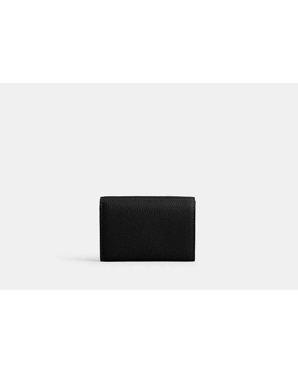 COACH Black Essential Mini Trifold Wallet