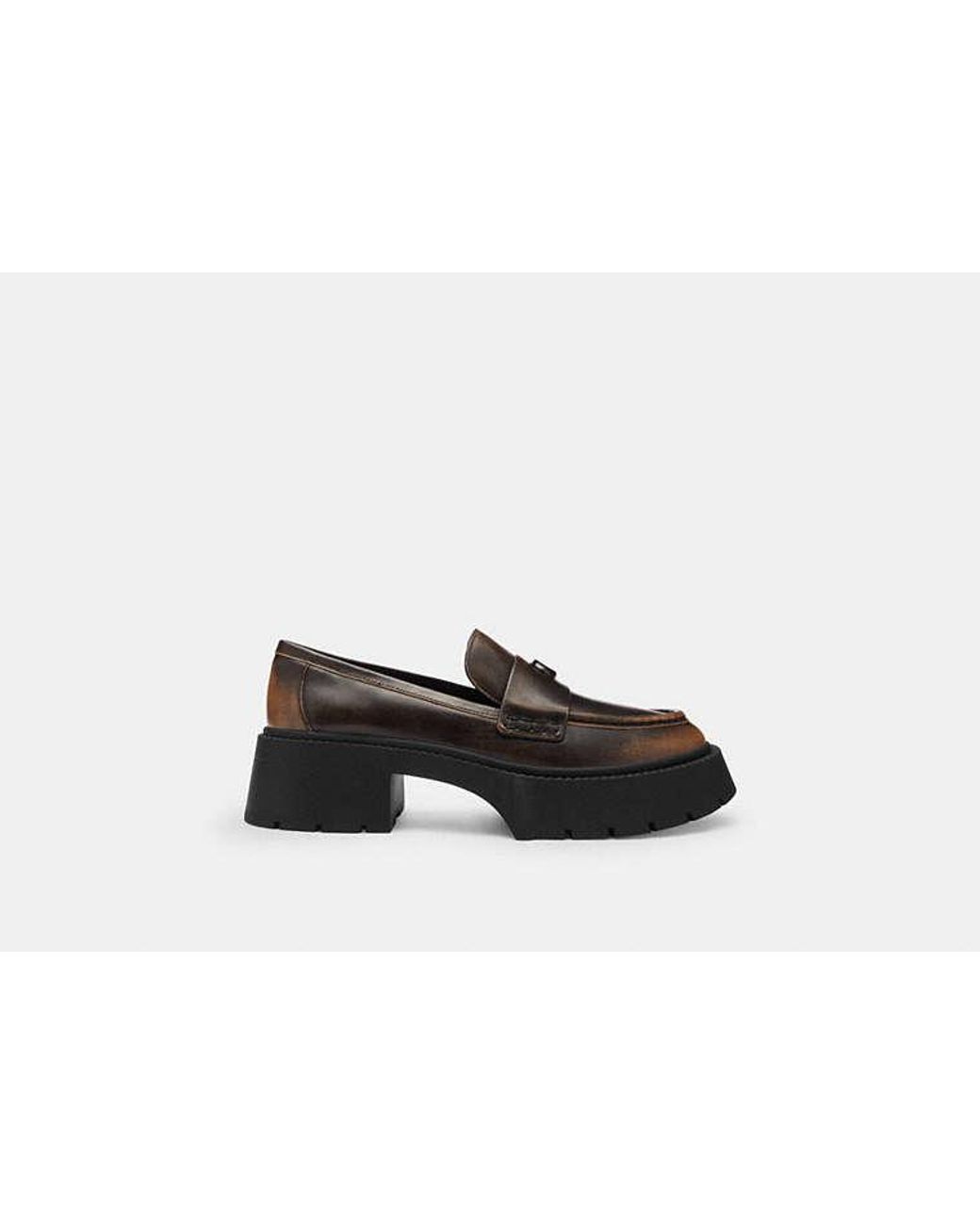 COACH Black Loafers