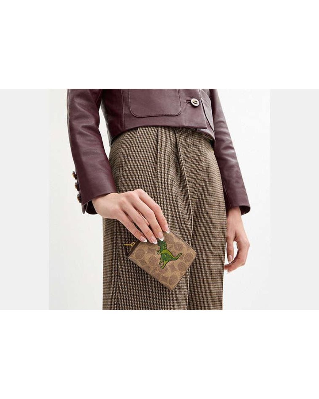 COACH Multicolor Essential Billfold Wallet In Signature Canvas With Rexy Print