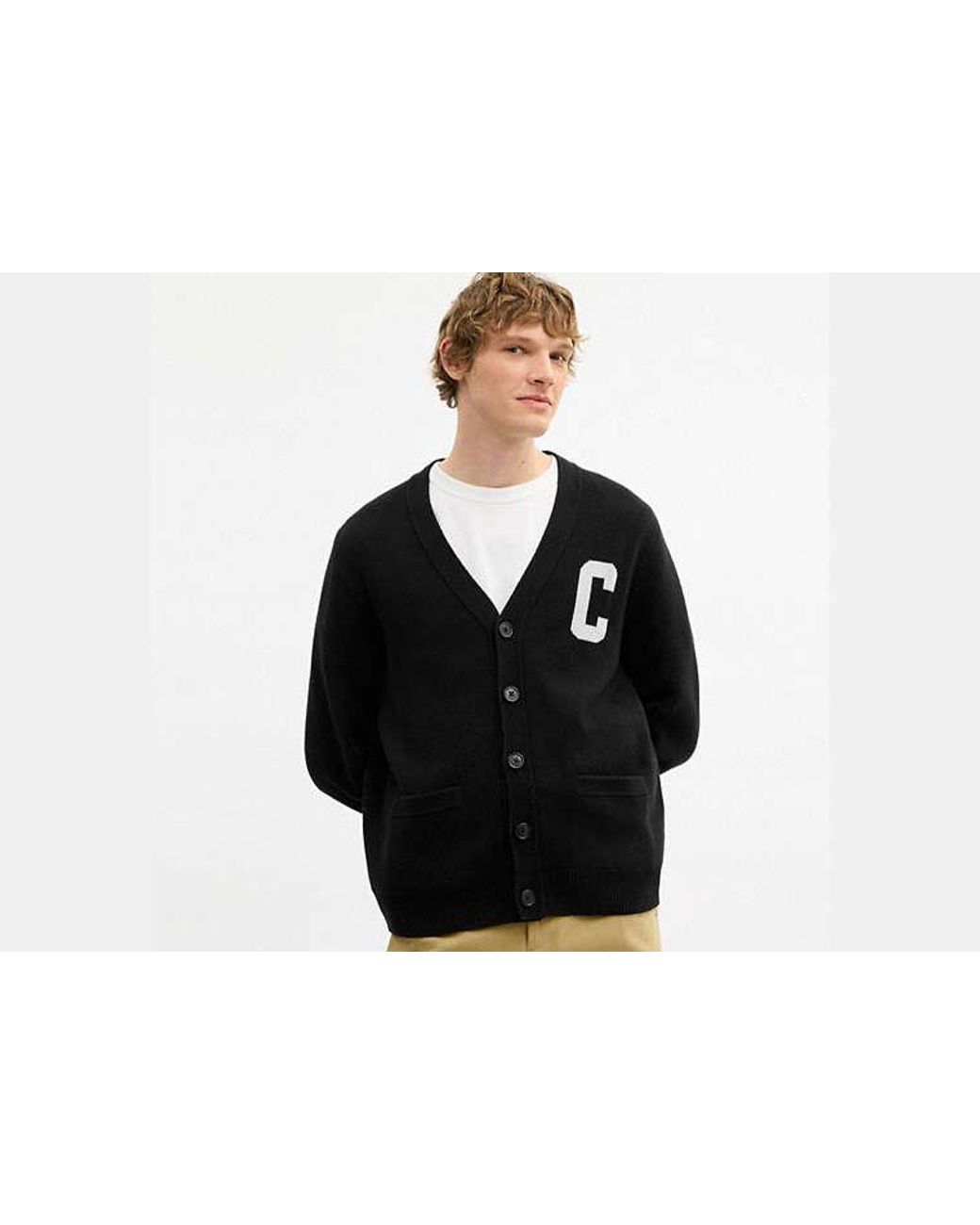 COACH Black Cardigan for men
