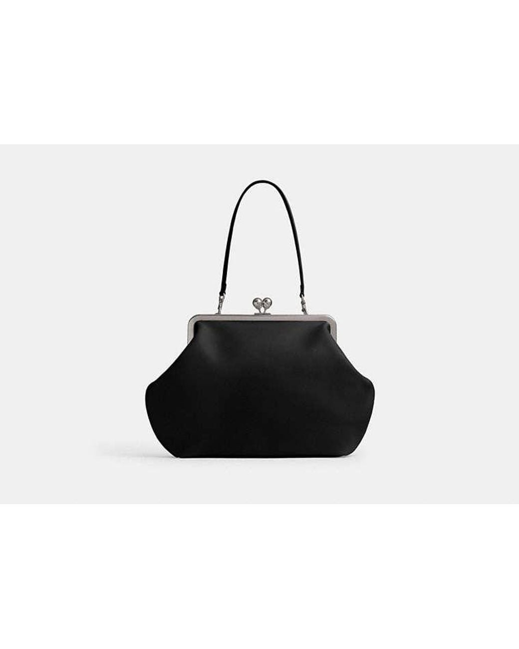 COACH Black Large Kisslock Frame Bag