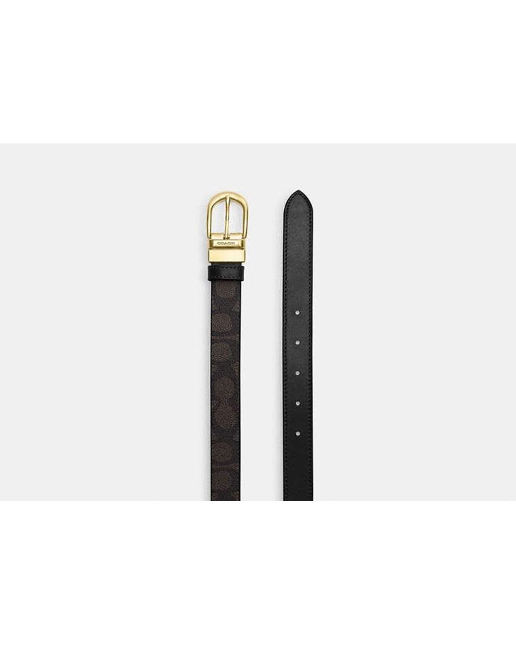 COACH Black Harness Buckle Cut-To-Size Reversible Belt, 25 Mm