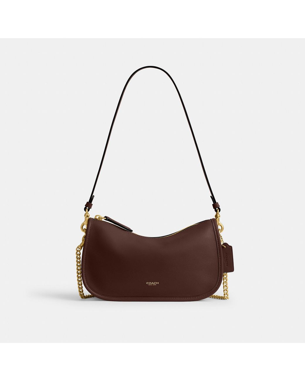 COACH Brown Natural Grain Leather Waverly Bag