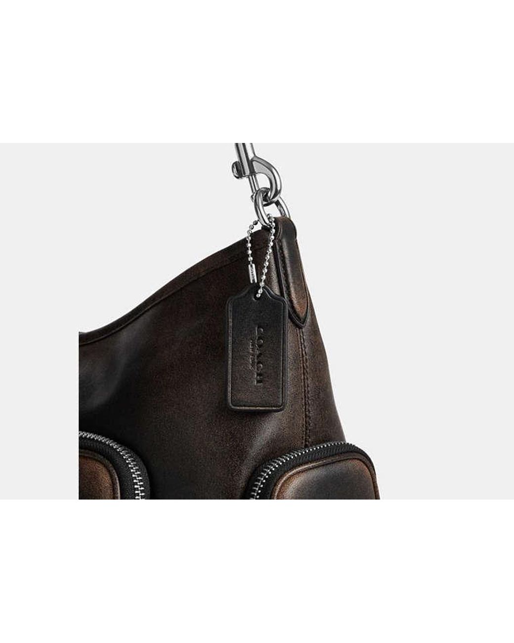 COACH Black Laurel Shoulder Bag With Pockets