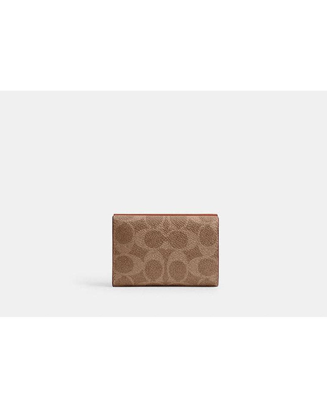 COACH White Essential Mini Trifold Wallet