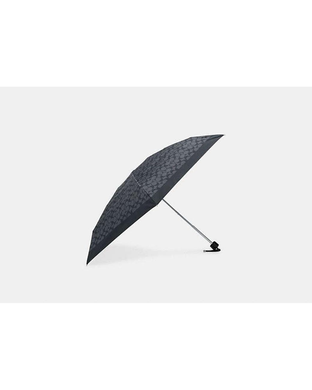 COACH Black Uv Protection Signature Mini Umbrella