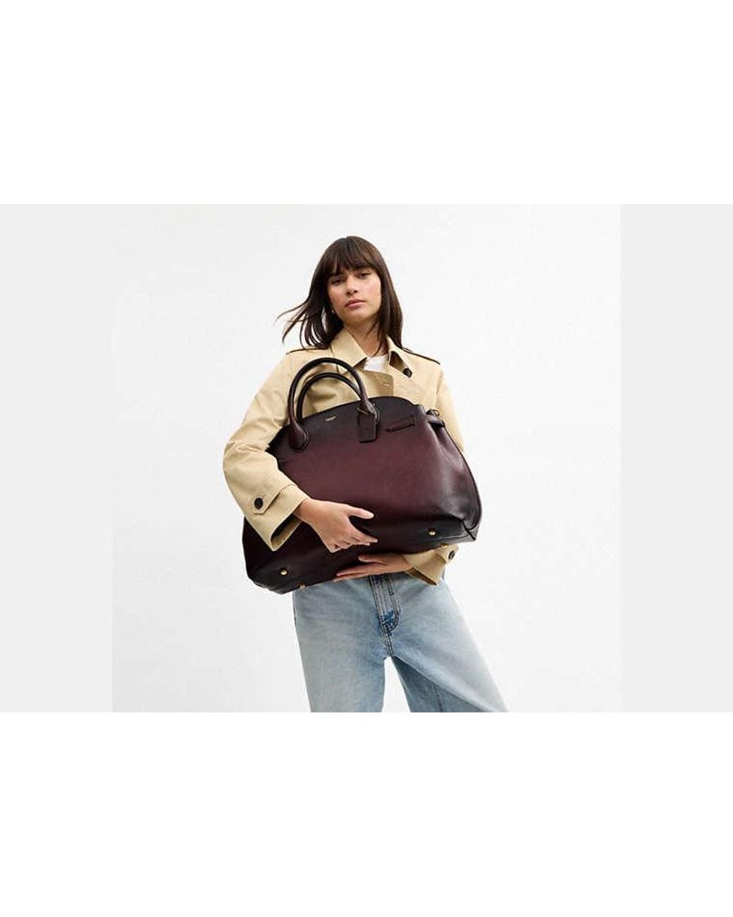COACH Brown Soft Empire Carryall Bag 48