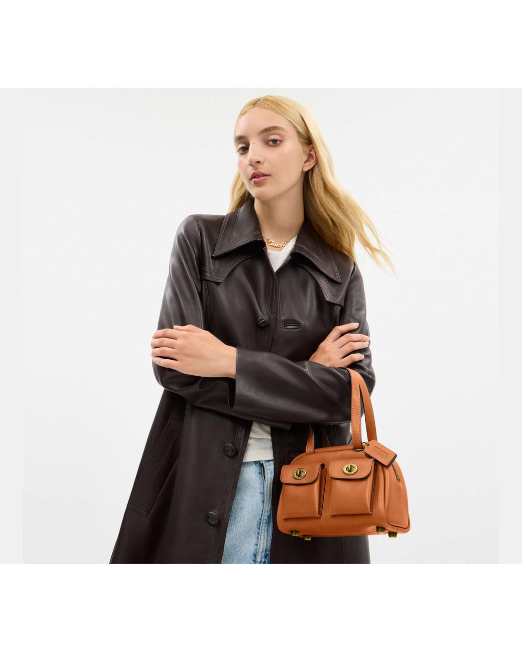 COACH Black Twin Turnlock Bag 20