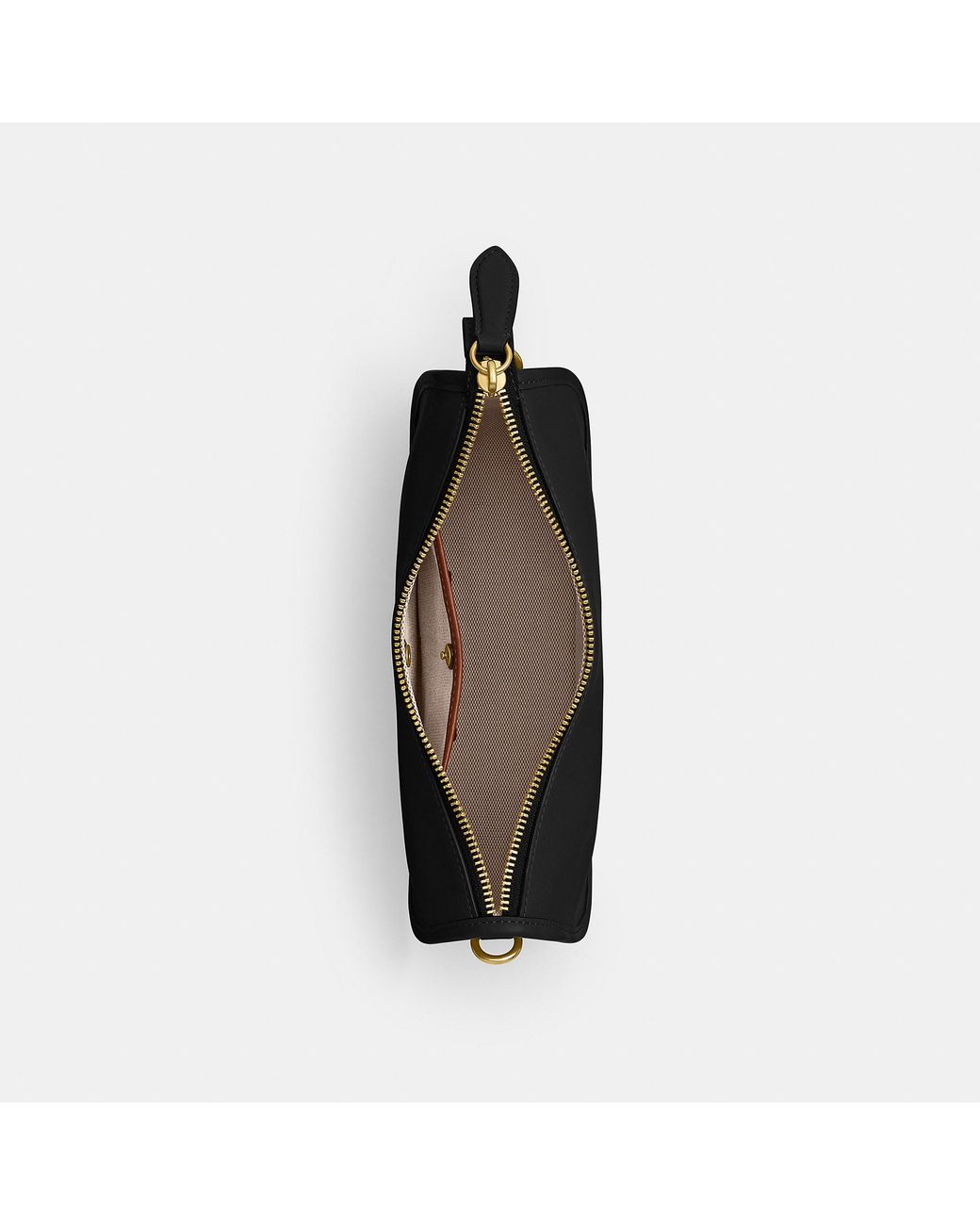 COACH Black Natural Grain Leather Waverly Bag