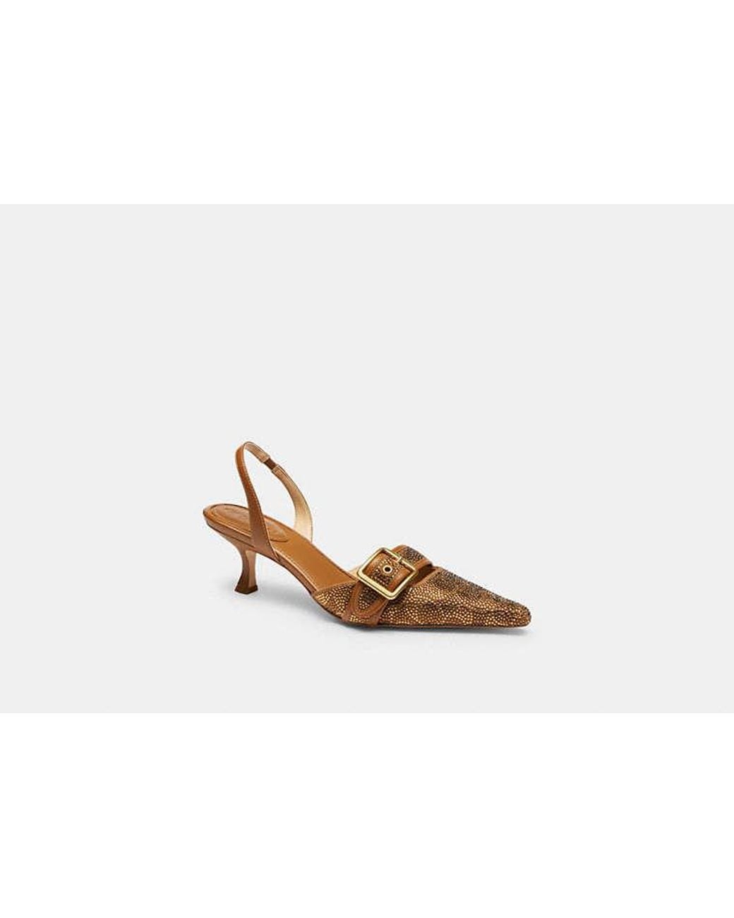 COACH Black Margot Slingback