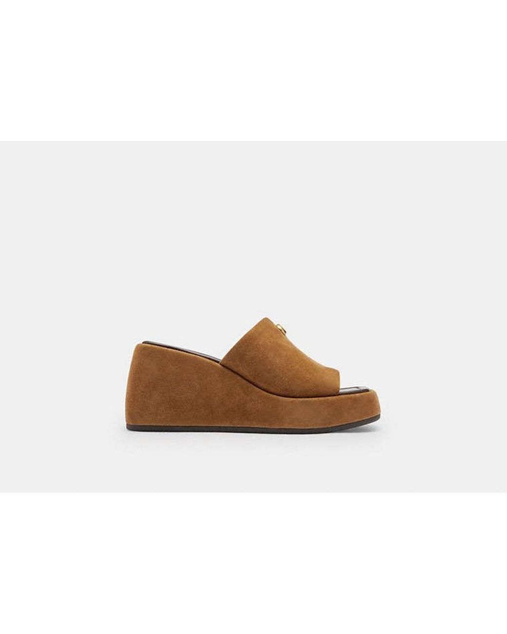 COACH Black Marie Platform Sandal