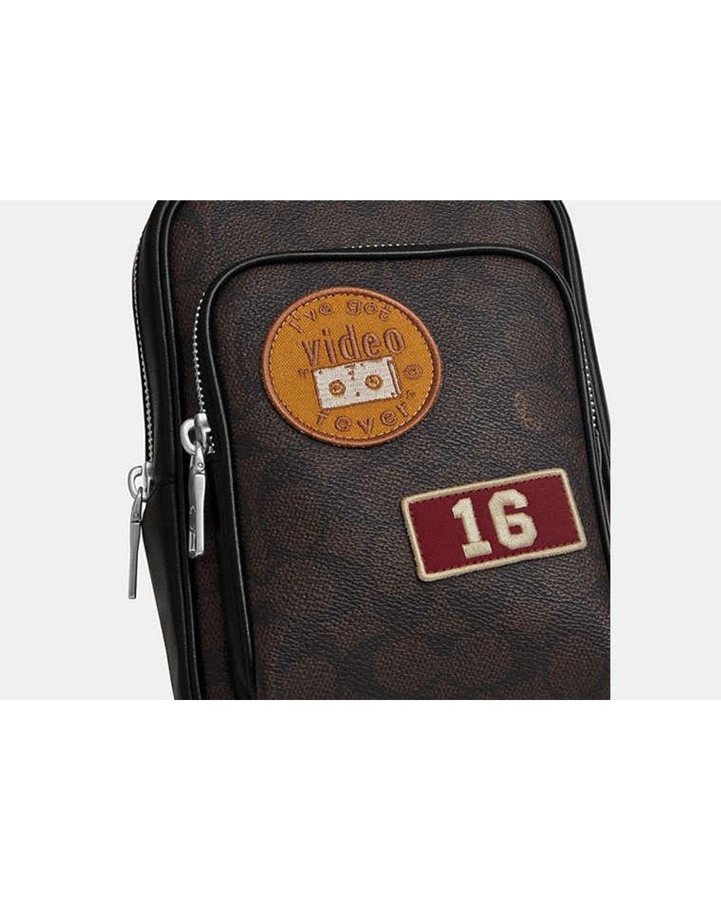 COACH Black Racer Sling Pack for men