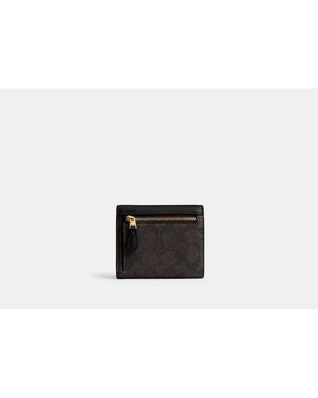 COACH Black Mila Small Flap Wallet